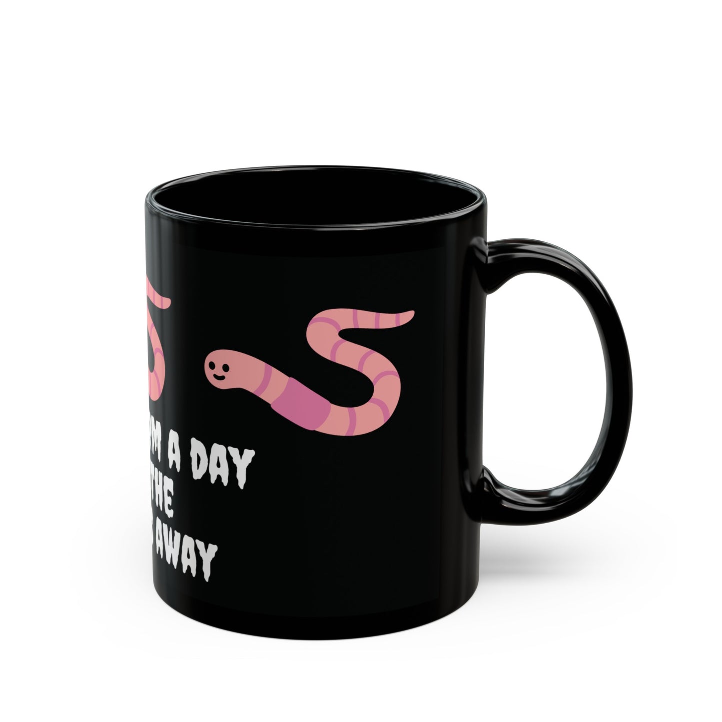 A Brain Worm A Day Keeps The Thoughts Away | Black Mug (11oz, 15oz)